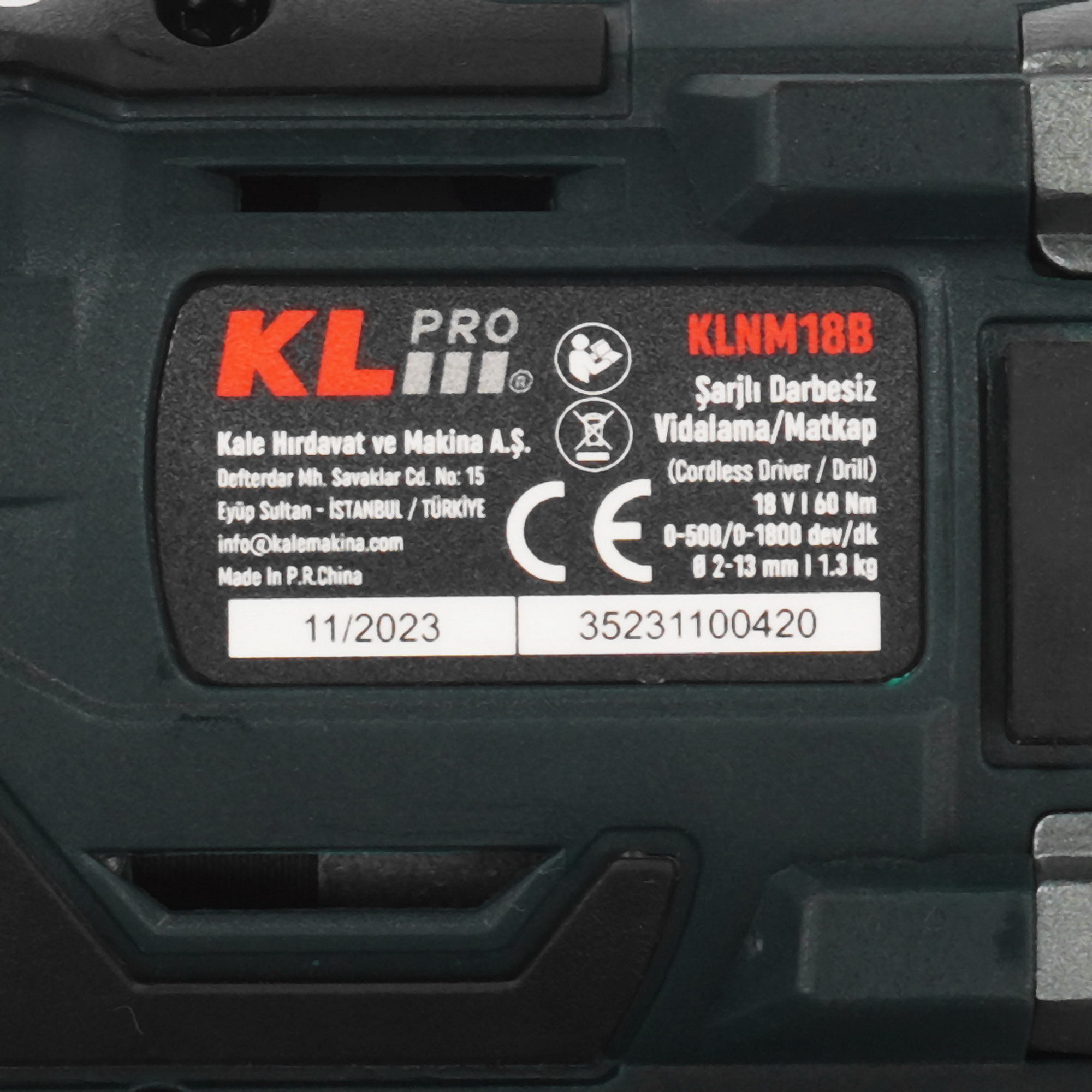 Дрель-шуруповерт KLPRO KLDM18BHX-50 9154017 STDN-0013506 - Вид №3