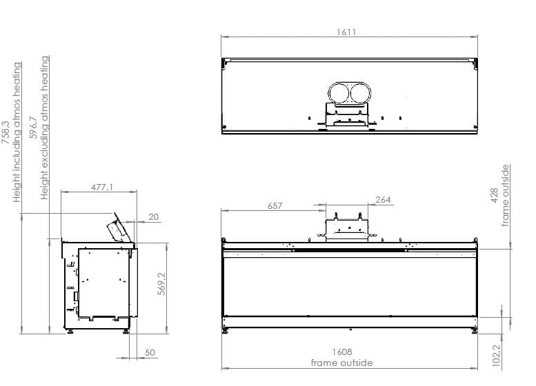 Голографический камин KALFIRE E-ONE 160F ARCH-00006727 - Вид №2