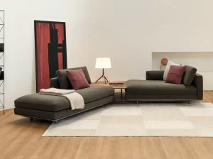 Casamania & Horm Модульный диван со съемным чехлом из ткани или кожи Miles