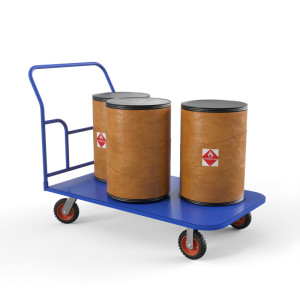 Тележка платформенная ТПТ (г/п 500 кг, 1200x600 мм, колеса литая протекторная резина 200 мм)