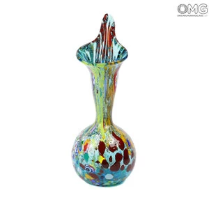 623 ORIGINALMURANOGLASS Лазурная ваза Кандинский - муранское стекло OMG 10 см