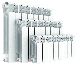 Радиатор биметаллический Rifar Base 350/90 4 секции нижнее правое подключение