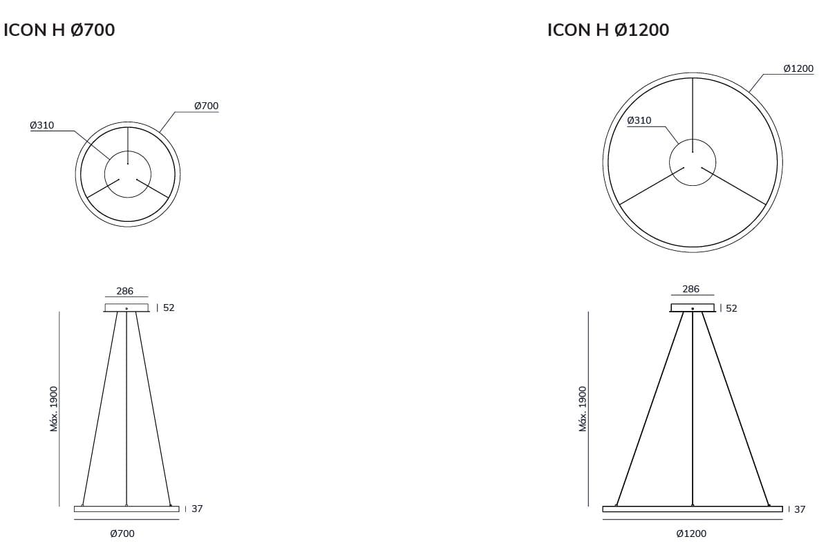 Термокрытый алюминиевый светодиодный подвесной светильник Exporlux ICON TE SU ARCH-00037356 - Вид №2