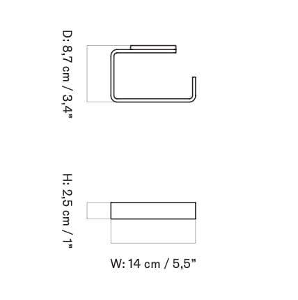Алюминиевый держатель рулона Audo Copenhagen TOILET ROLL HOLDER ARCH-00110501 - Вид №5