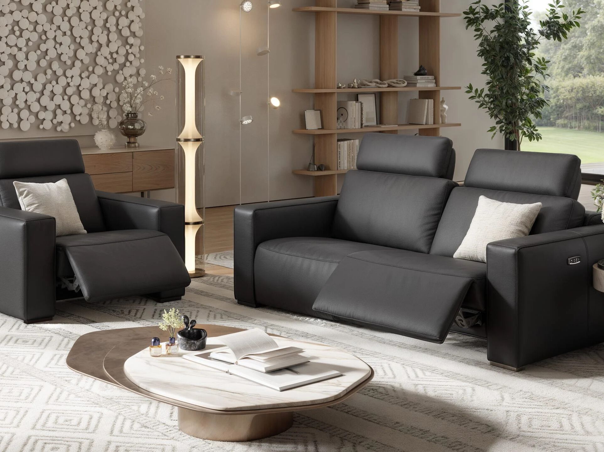 3-местный кожаный диван Sofanella Бергамо ARCH-00087209 - Вид №5