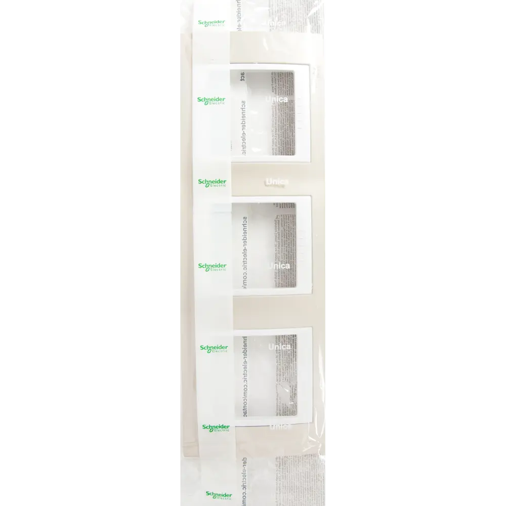 Рамка для розеток и выключателей Systeme Electric Unica 3 поста, цвет песчаный/белый STLM-2030140 - Вид №4