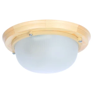 Светильник для сауны круглый 1xE27x60 Вт цвет сосна IP65