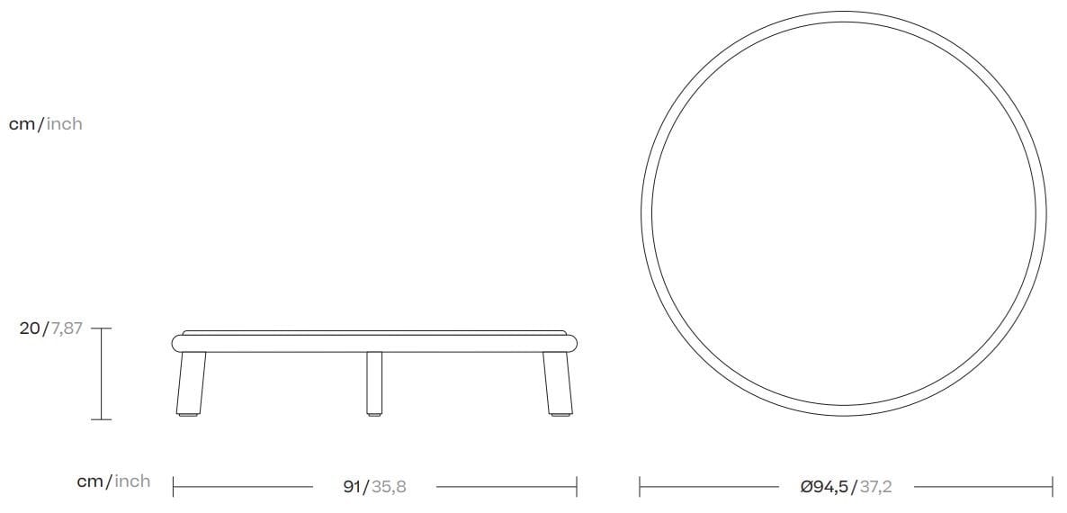 Круглый низкий журнальный столик Kettal ARCH-00149626 - Вид №10