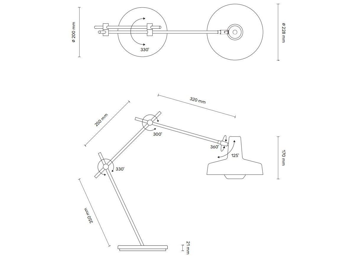 Регулируемая настольная лампа Grupa Arigato ARCH-00029859 - Вид №13