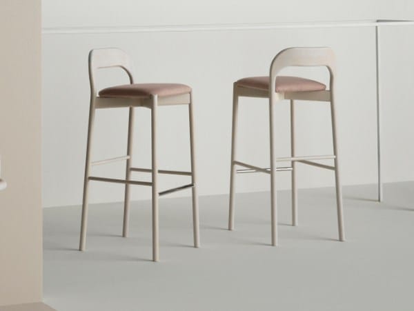 Высокий барный стул с подставкой для ног PIAVAL EARL-Contract ARCH-00066355 - Вид №1