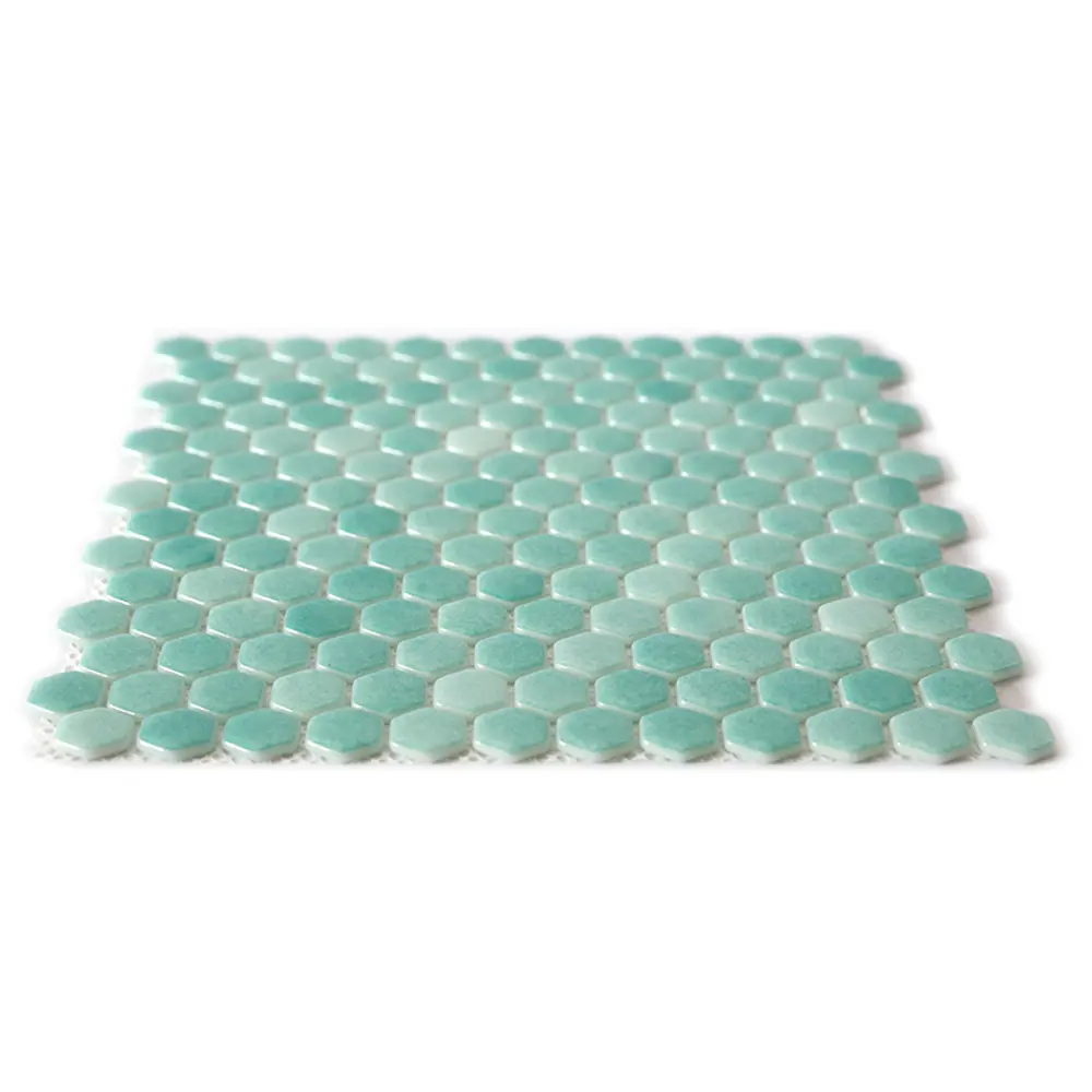 Мозаика стеклянная Natural STP-GN008-HEX 29x29 см цвет зеленый Santreyd Steppa STLM-2093160 - Вид №4