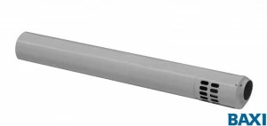 KHG71408891 Коаксиальная труба полипропиленовая с наконечником, диам. 80/125 мм, длина 1000 мм, HT (KHG71408891) BAXI