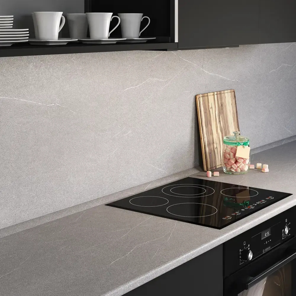 Столешница KONSENSA Гранит серый 80x120x2.5 см ДСП цвет серый ДСП Постформинг STLM-2140170 - Вид №6