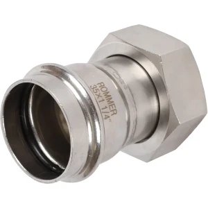 Муфта переходная Rommer 1 1/4"x35 мм с накидной гайкой ВПр-ВР нержавеющая сталь
