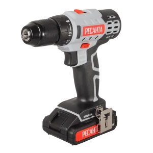 Дрель-шуруповерт аккумуляторная Ресанта ДА-20-2ЛК, 20 В Li-Ion 2x2 Ач