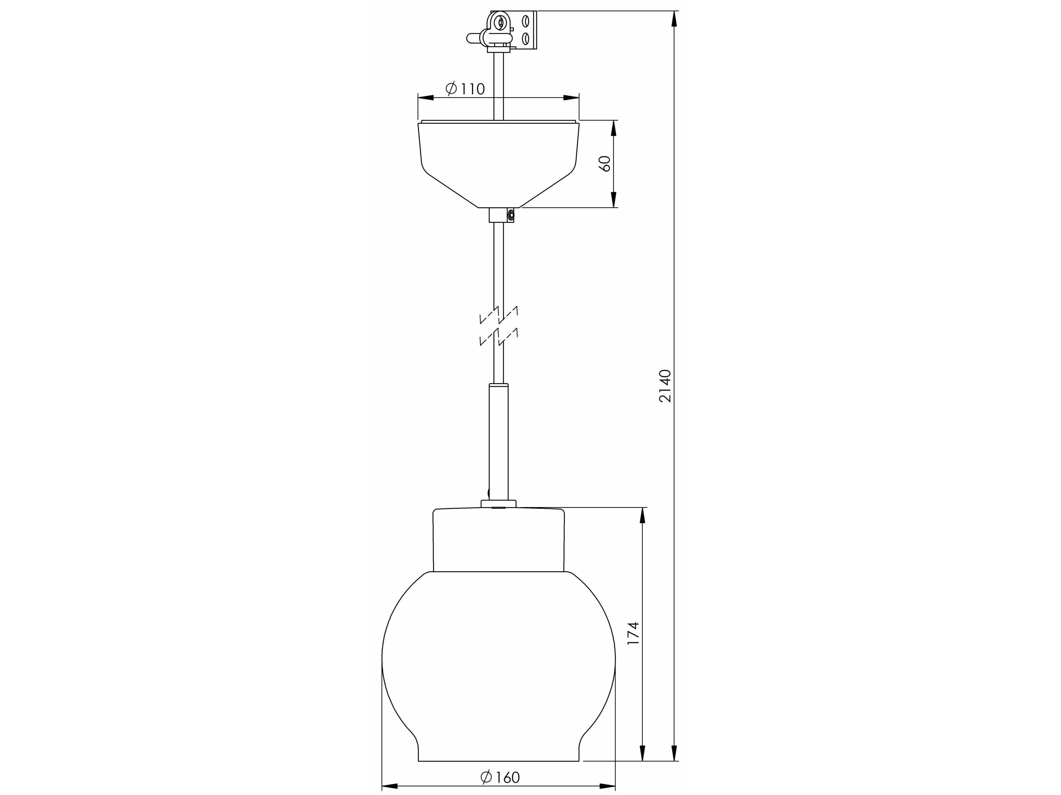 Подвесной светильник из опалового стекла Ifö Electric Smycka ARCH-00023924 - Вид №4
