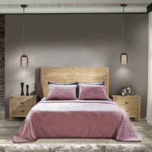 Покрывало Bouquet 240x260 см велсофт цвет темно-розовый