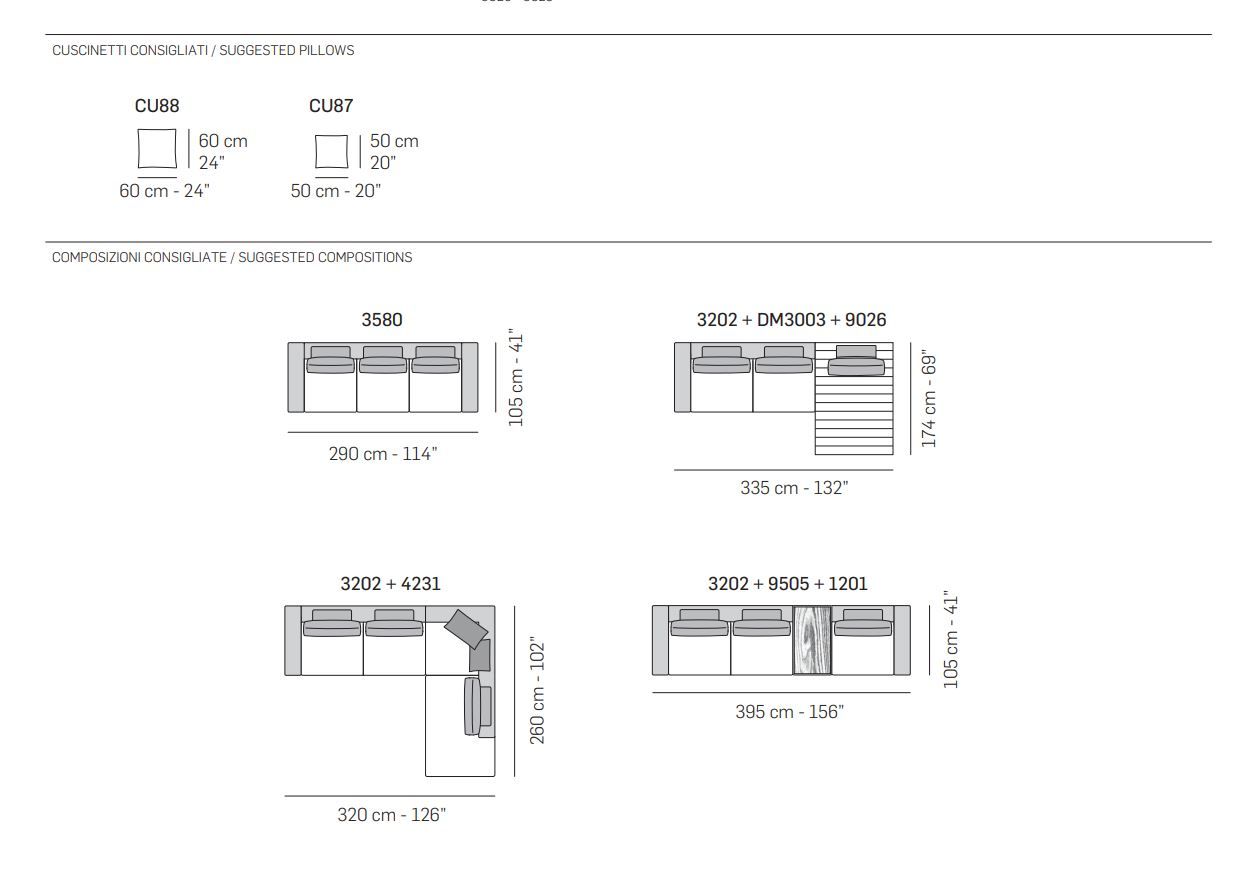 4-местный тканевый диван NICOLINE KUBA SPLIT ARCH-00004316 - Вид №6