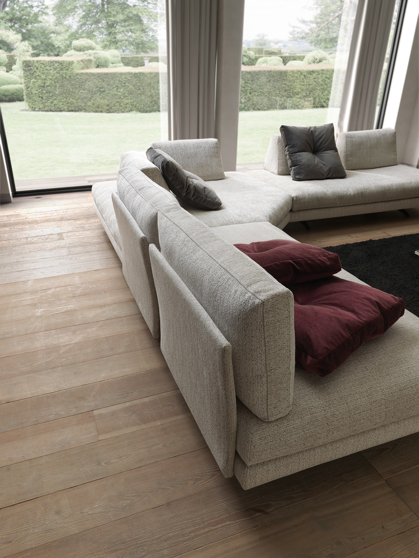 Секционный угловой диван из ткани VALENTINI камень ARCH-00081057 - Вид №15