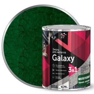 84871678 Эмаль по металлу Galaxy молотковая цвет темно-зеленый 0.75 л STLM-0056711 PARADE