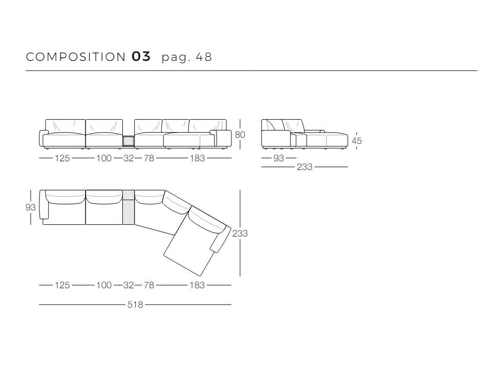 Секционный диван из ткани Frigerio DAO SOFT ARCH-00017989 - Вид №9