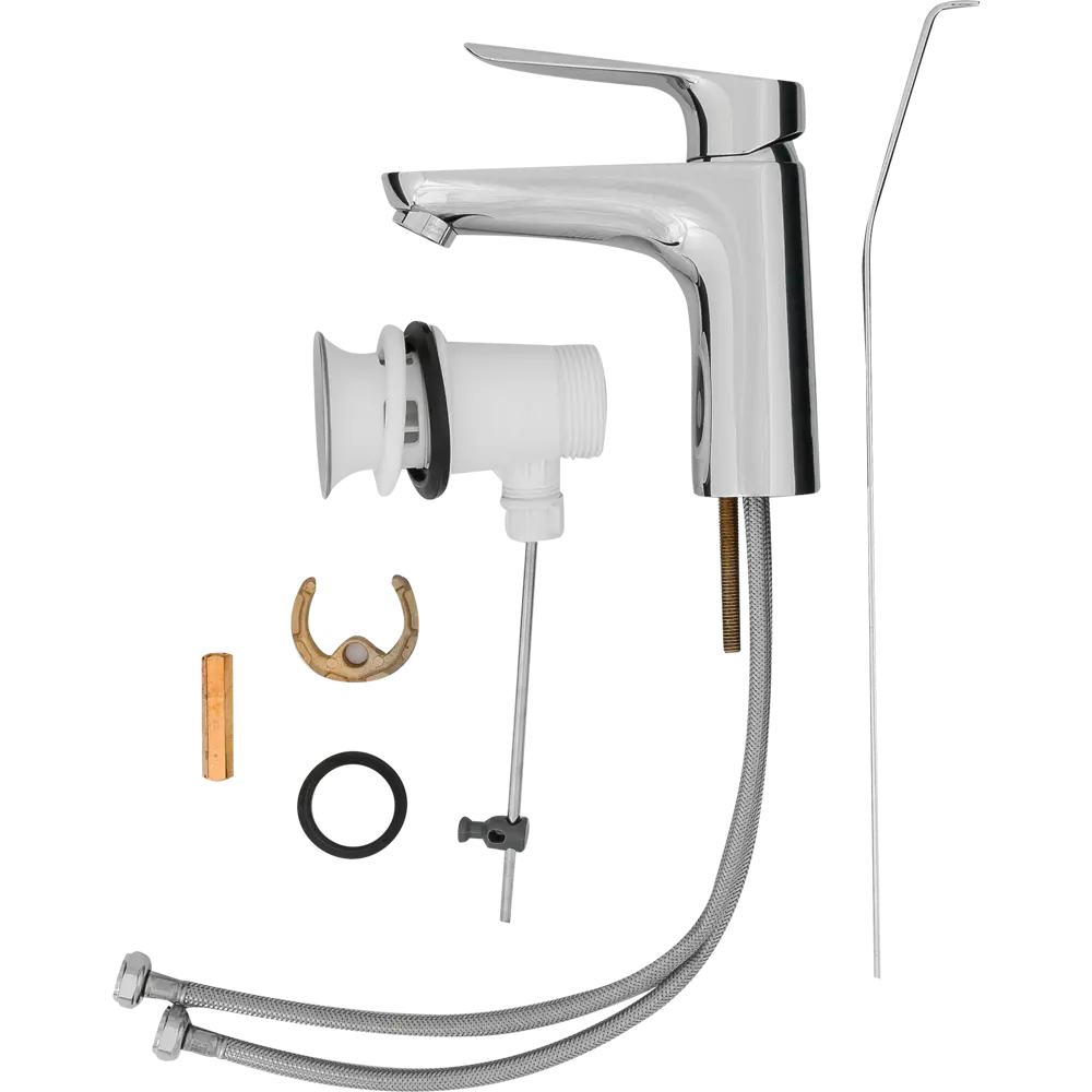 Смеситель для раковины Hansgrohe Logis E однорычажный с высоким изливом цвет хром STLM-2137226 - Вид №3