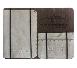 525567 Набор: кардхолдер и обложка для паспорта, серый Jacron