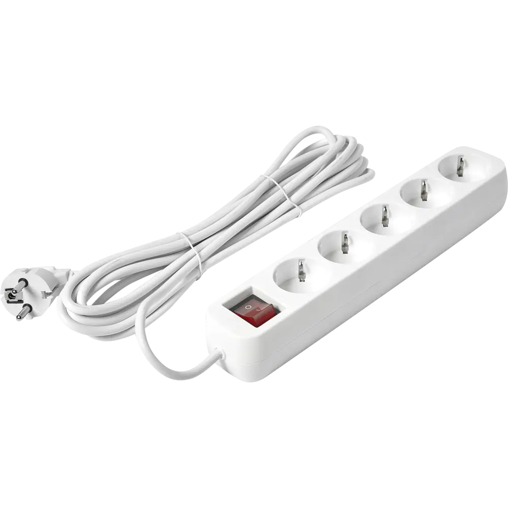 Удлинитель с заземлением Defender 5 розеток, 5 м STLM-2150478 - Вид №1