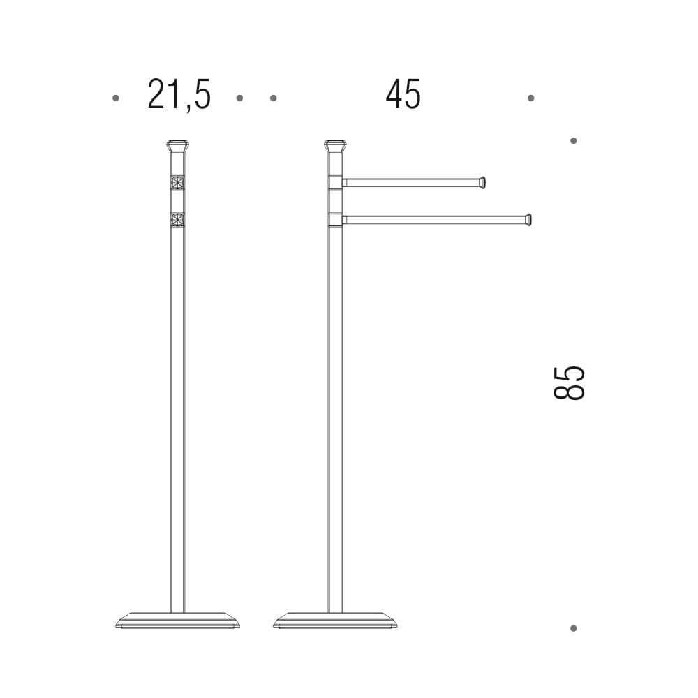 Держатель для полотенец из хромированной латуни Colombo Design PORTOFINO ARCH-00085530 - Вид №1