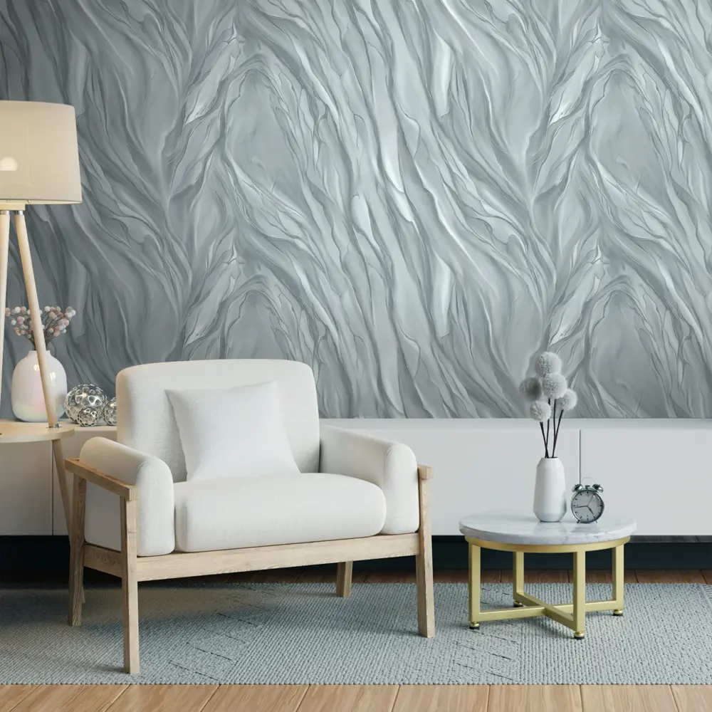 Флизелиновые обои Erismann Caramel голубые с абстрактным рисунком 1.06 м 89419107 STLM-1571058 - Вид №4