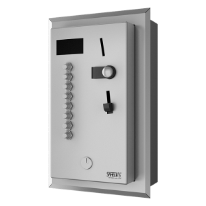 88020 Встроенный монетный и жетoнный автомат для 2 - 8 или 12 душей, интерактивное управление, выбор душа пользователем SANELA