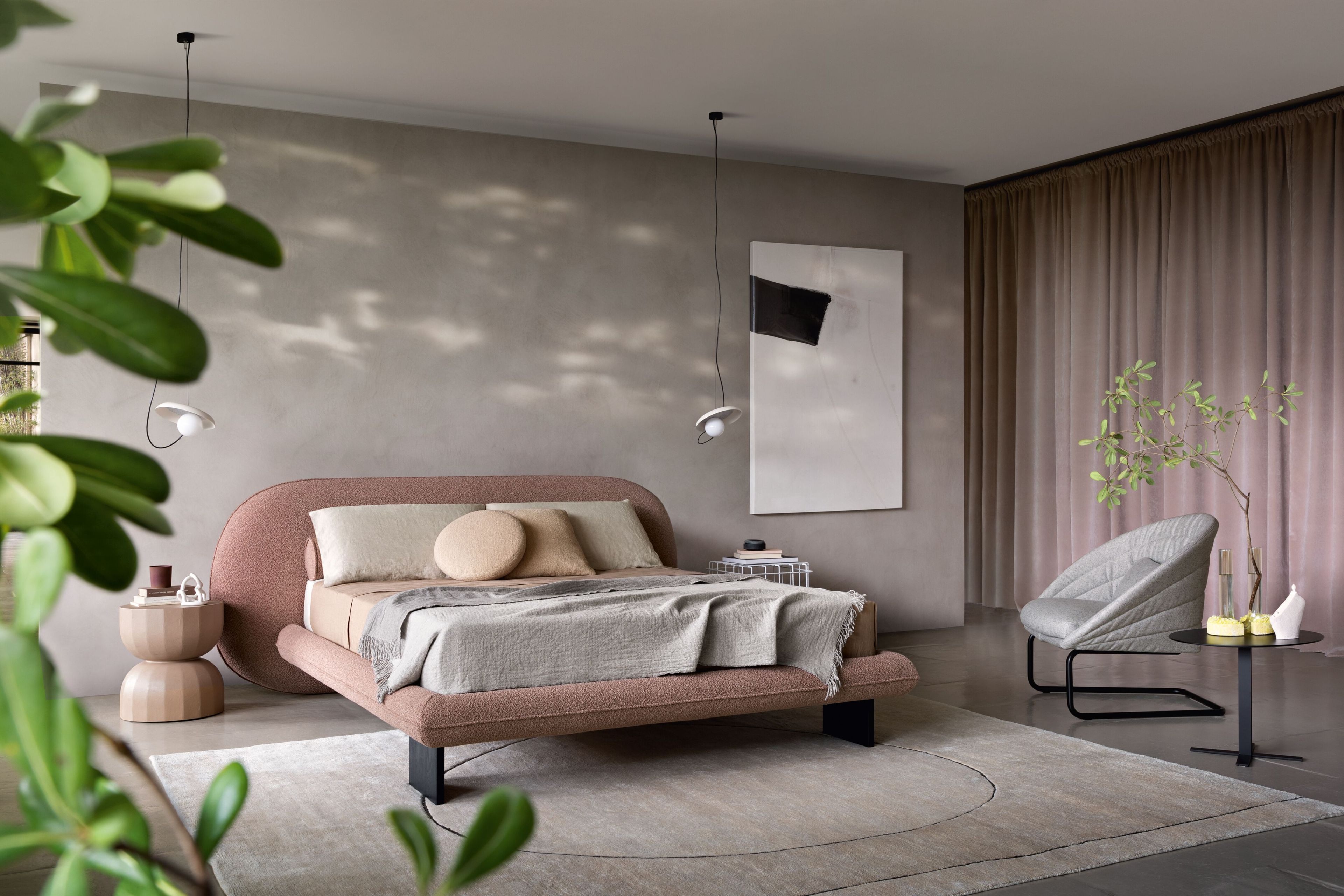 Ткань кровать Saba Italia WABI ARCH-00036245 - Вид №4