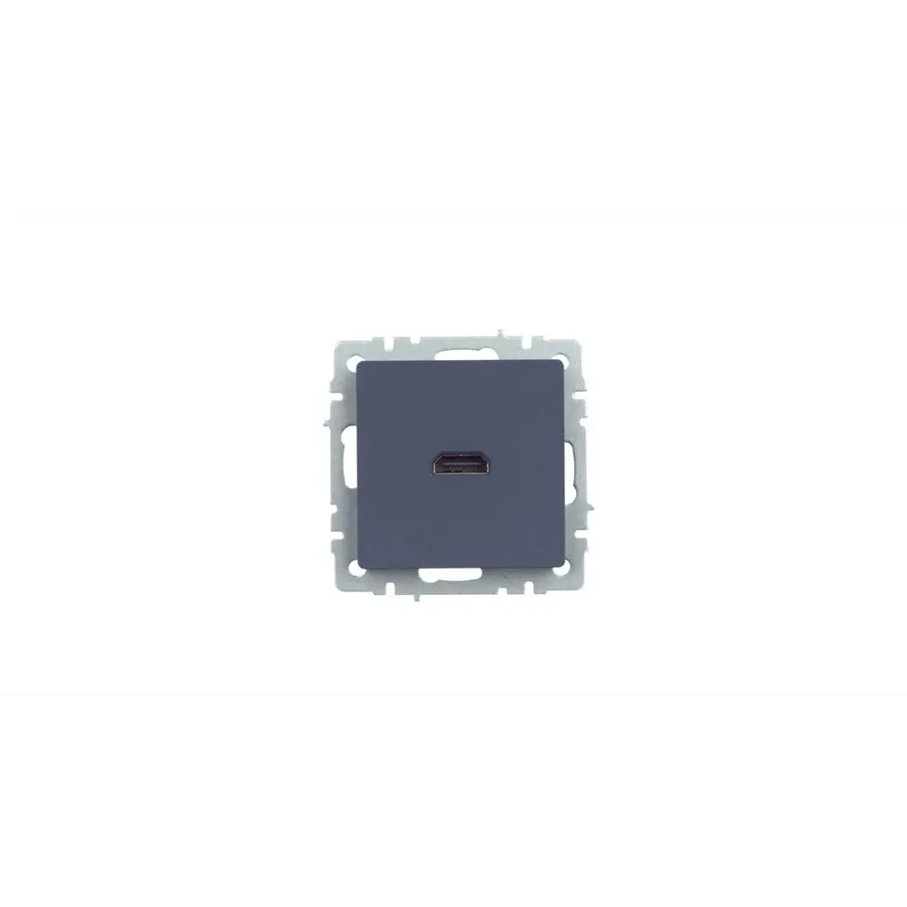 Розетка HDMI встраиваемая IEK Brite без заземления цвет маренго 89361860 STLM-2016272 - Вид №1