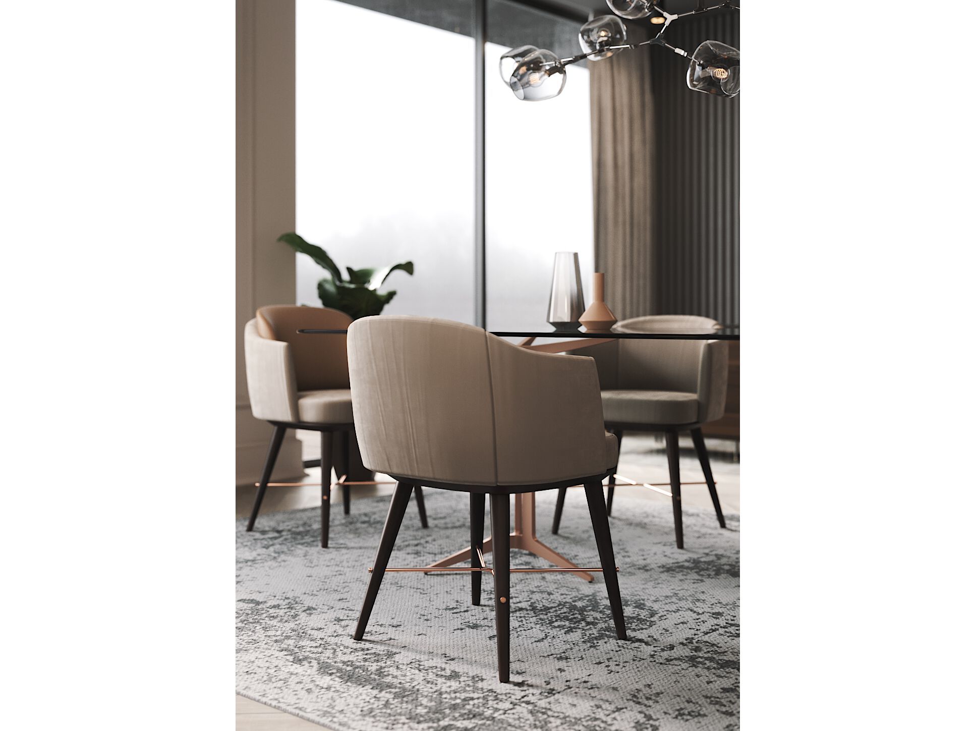 Тканевый стул с подлокотниками PRADDY Natur ARCH-00040668 - Вид №2