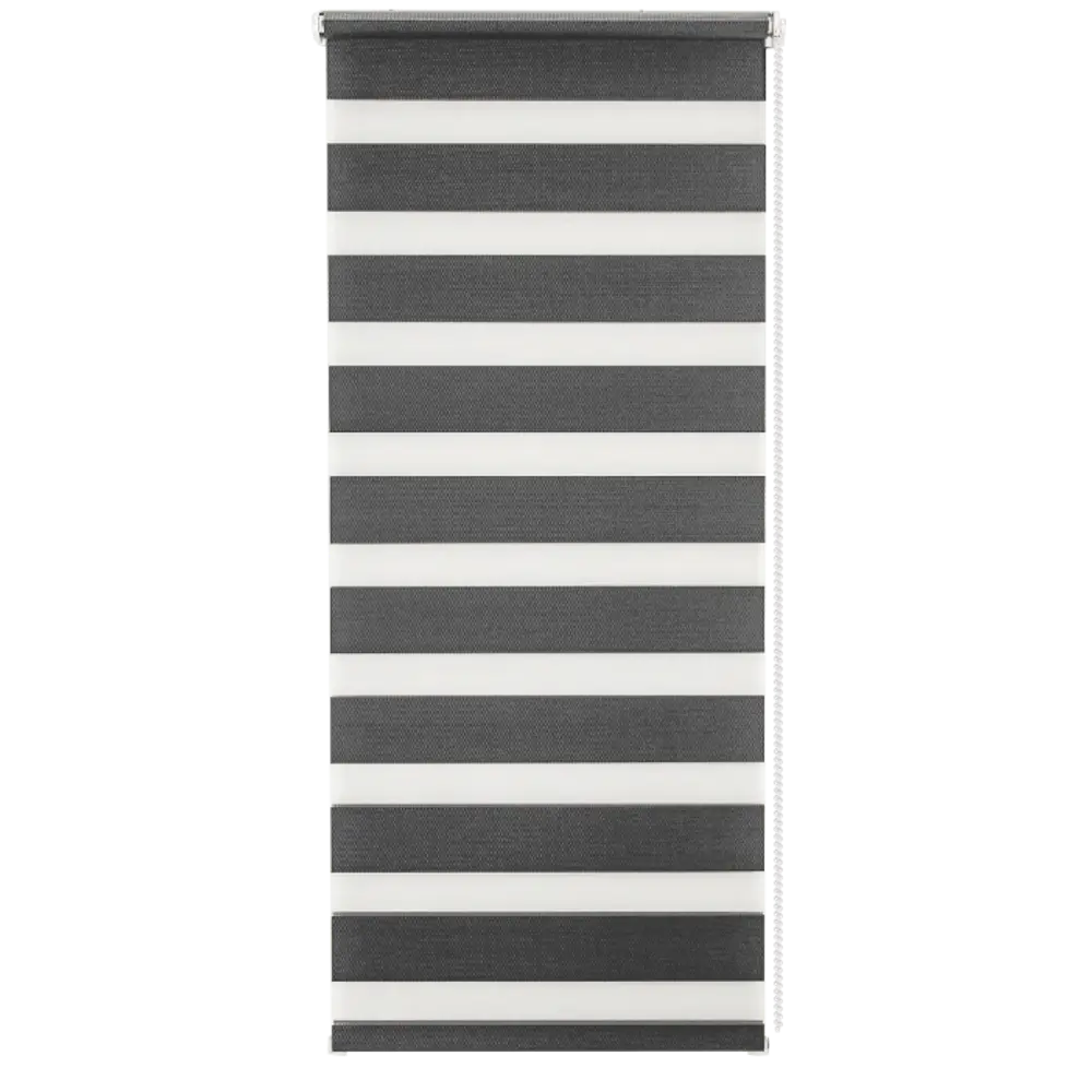 Штора рулонная день-ночь Silver 55x160 см графит MIAMOZA Д/Н SILVER STLM-2096864