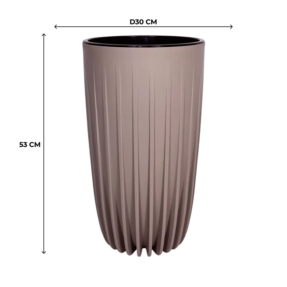 Кашпо Evergreen Design Сигма 28x30x53 см v17 л пластик фраппе STLM-2144415 - Вид №2