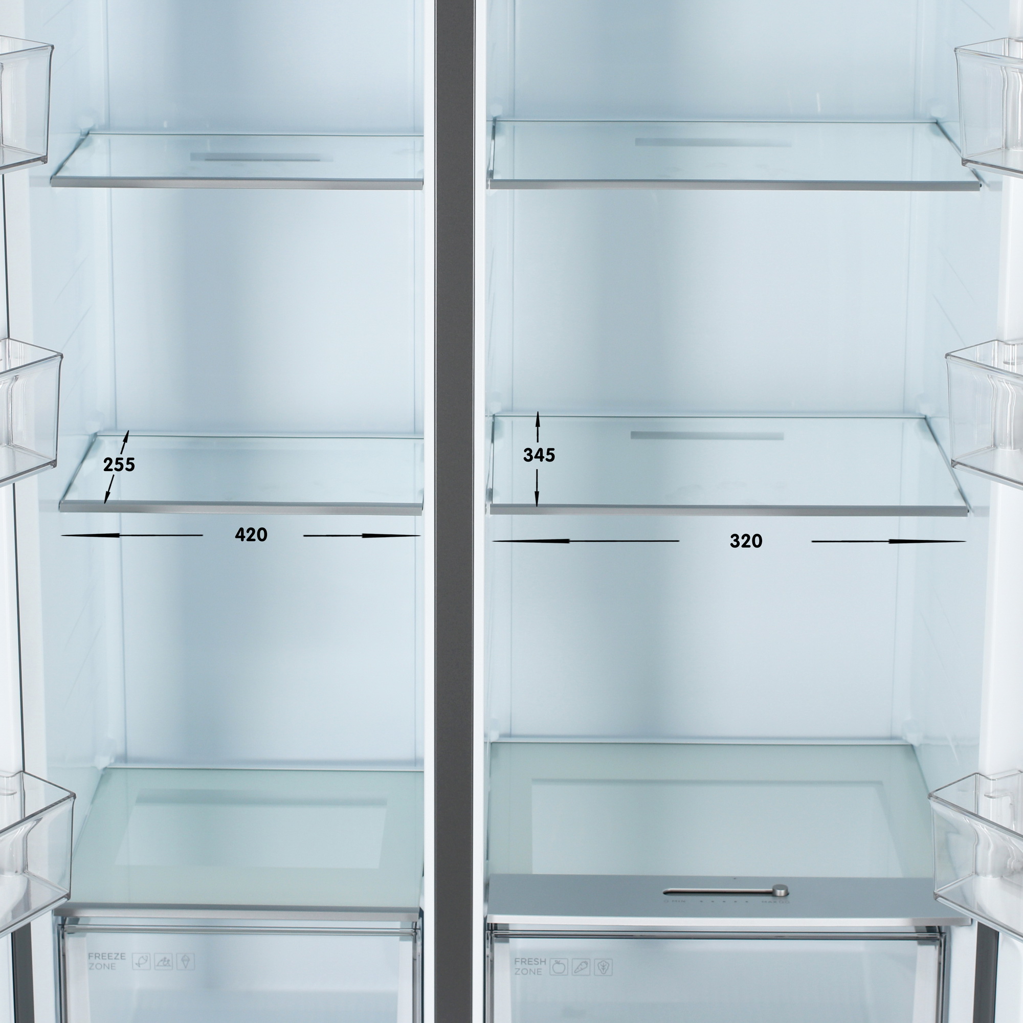 5485322 Холодильник Side by Side   TCL TRRP-540SBWDI1 серебристый STDN-0078252 - Вид №8