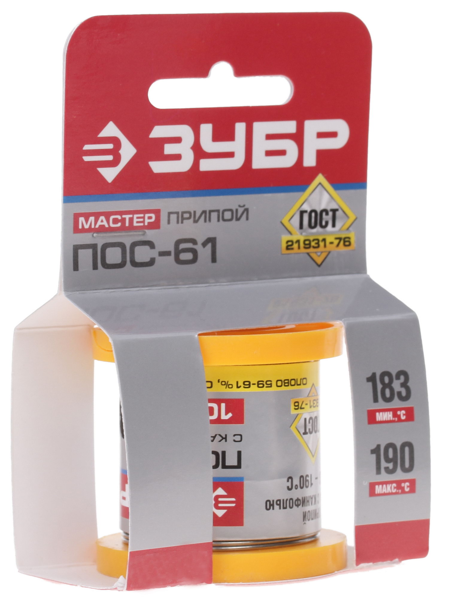 Припой ЗУБР ПОС 61 1037527 STDN-0129853 - Вид №1