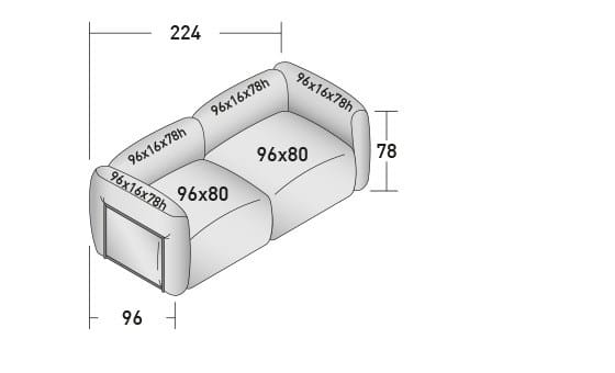 Съемный диван Flou лук ARCH-00058092 - Вид №8