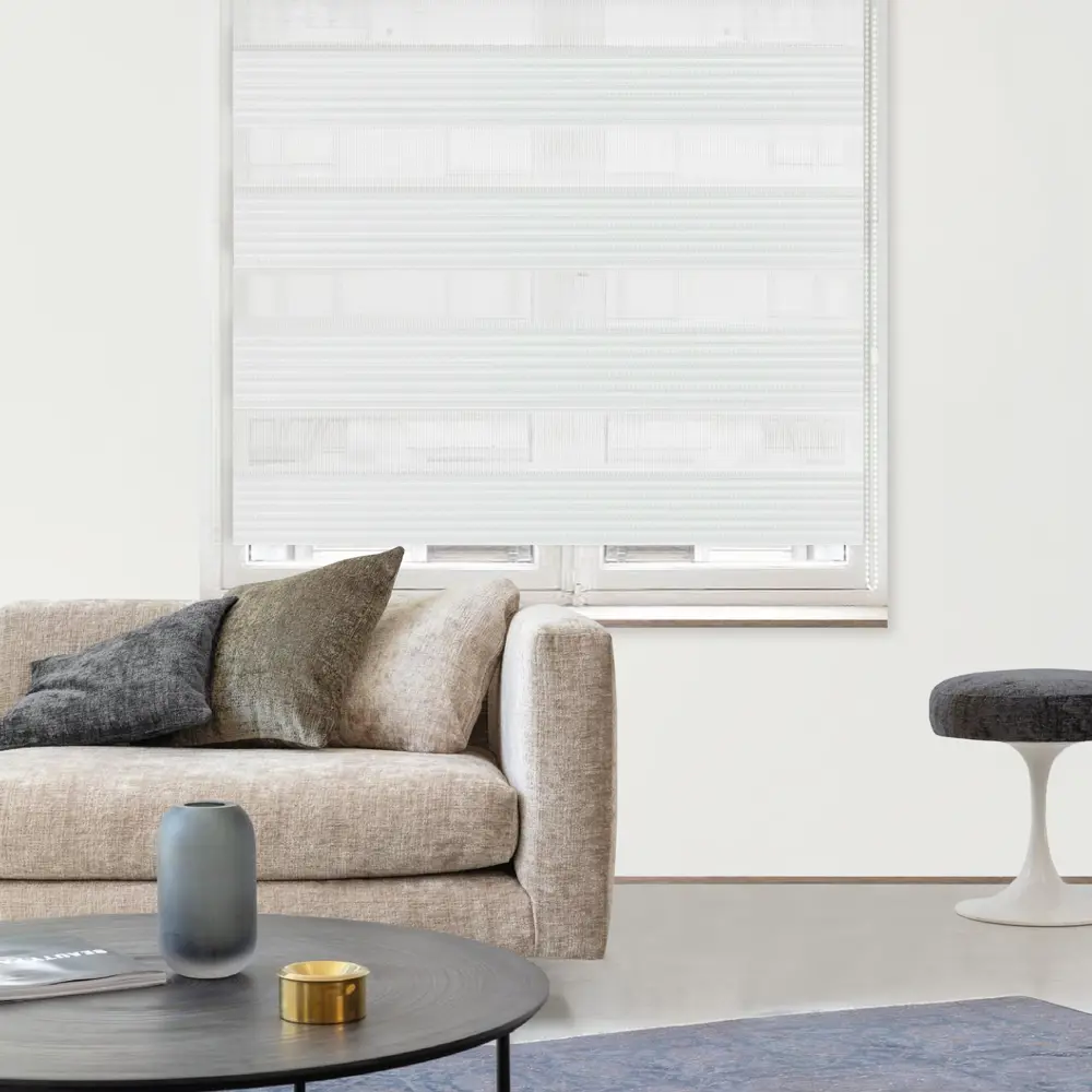 Штора рулонная день-ночь Palermo 150x250 см белая MIAMOZA Д/н Palermo STLM-2121328 - Вид №2