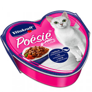 ПР0039660*15 Корм для кошек Poesie сайда, паста, томаты в соусе конс. 85г (упаковка - 15 шт) VITAKRAFT