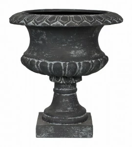 Вазон классический из искусственного камня 54 см черный с патиной "Довиль" LE-VILLAGE FLORERO 044838 Черный