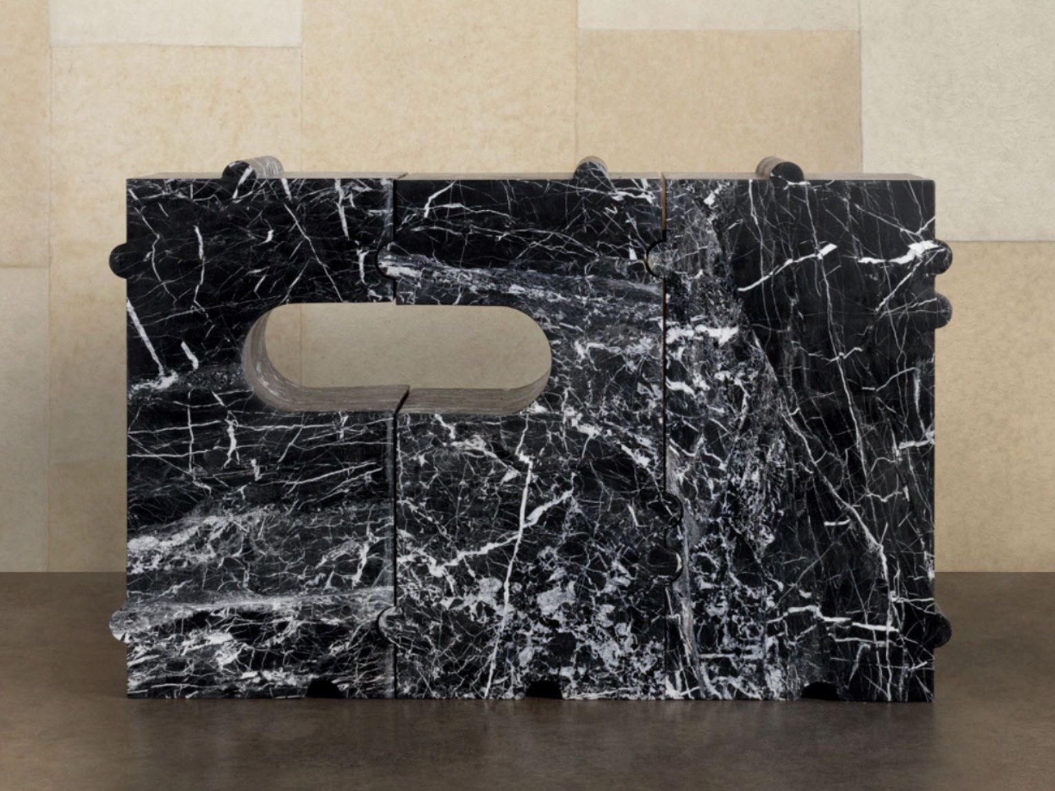 Прямоугольная консоль из натурального камня Kelly Wearstler Hume ARCH-00050381