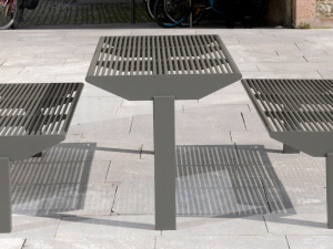 Прямоугольный стол из нержавеющей стали