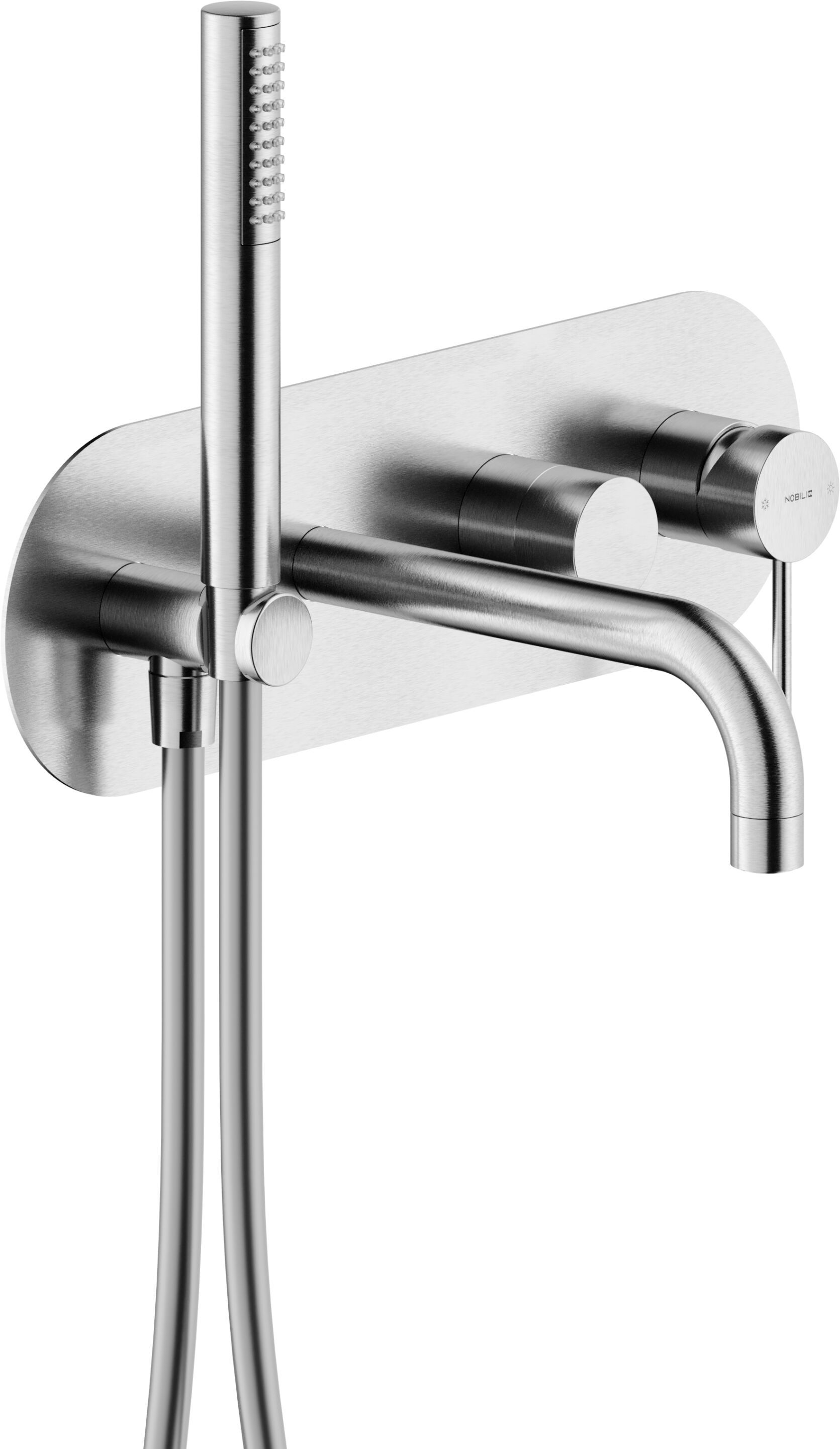 Настенный однорычажный смеситель для ванны с пластиной Nobili Velis ARCH-00041527 - Вид №5