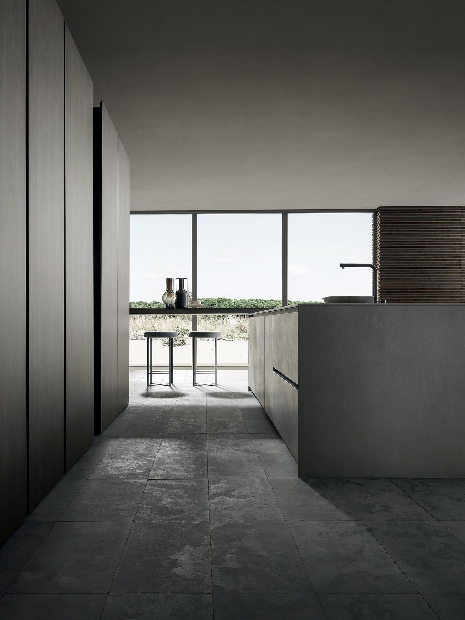 Выдвижная кухня с полуостровом в milltech MODULNOVA MH6 ARCH-00063072 - Вид №7