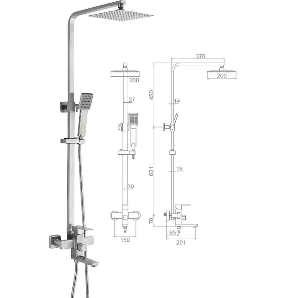 Душевая стойка Ledeme L72433