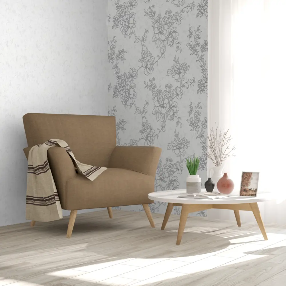 Обои флизелиновые Victoria Stenova Nika белые 1.06 м 998481 STLM-2114222 - Вид №3