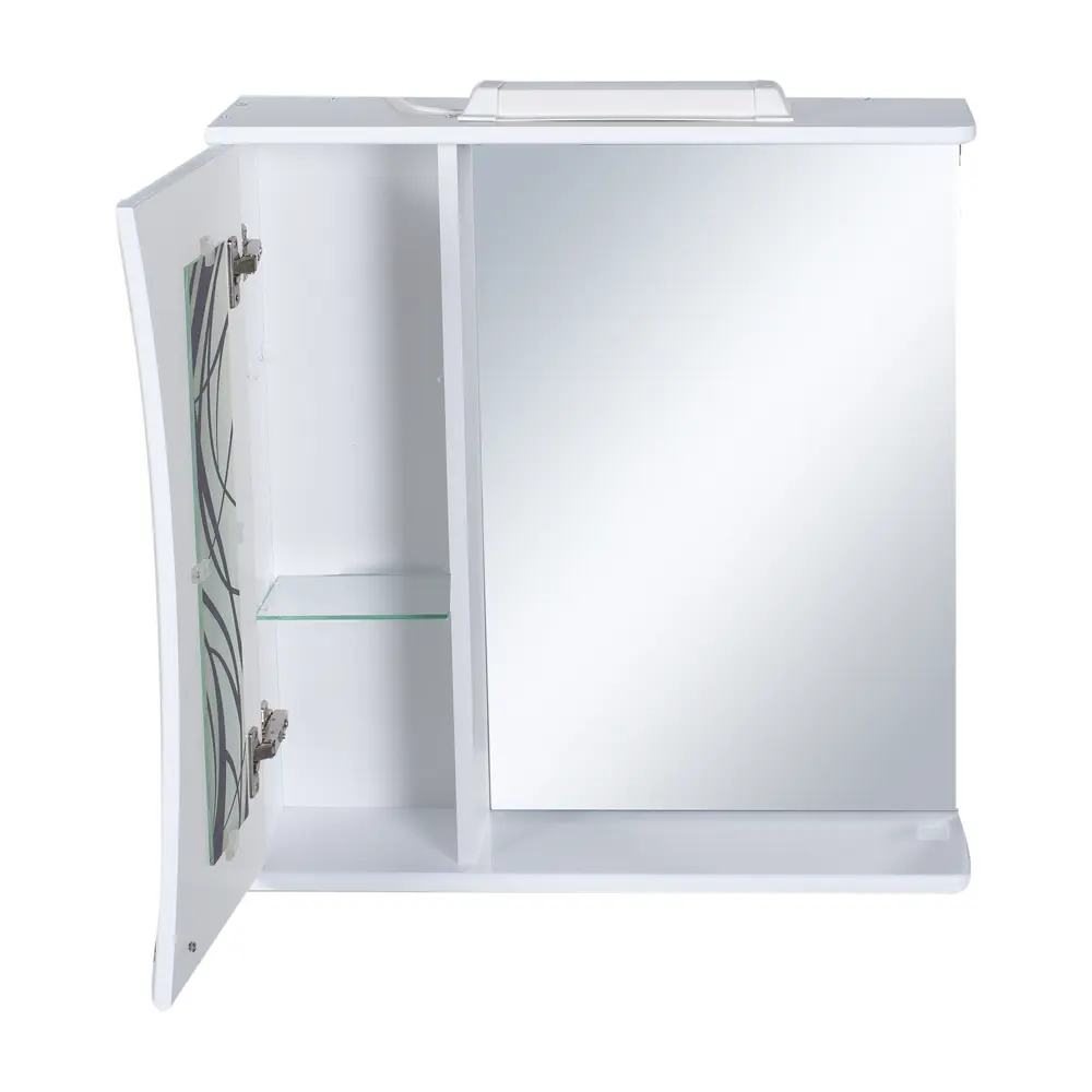 Шкаф зеркальный «Мальта» 65 см цвет белый VIGO STLM-2015461 - Вид №1