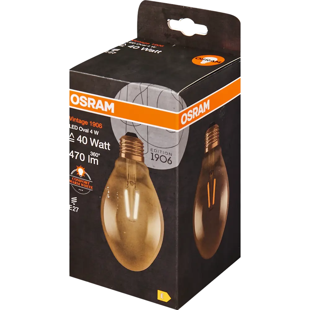 Лампа светодиодная Osram филаментная E27 230 В 5 Вт/825 овал STLM-2133090 - Вид №4